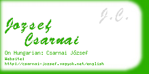 jozsef csarnai business card